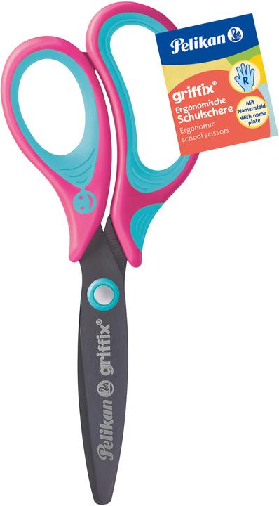 Pelikan griffix schoolschaar, rond, roze, voor rechtshandigen (14 cm)