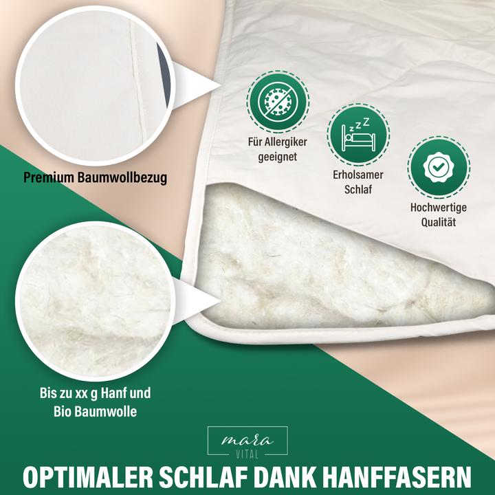 Produktbild Mara Vital Hanfdecke (200 x 200 cm)