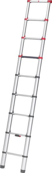 Productafbeelding Hailo FlexLine, aluminium veiligheidstelescopische ladder, 9 sporten (Enkele ladder, 264 cm)