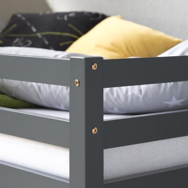 Produktbild Homestyle4u Hochbett Spielbett mit Leiter und Rutsche (90 x 200 cm)