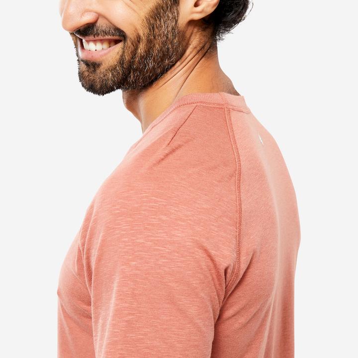 Produktbild Kimjaly T-Shirt Herren sanftes Yoga natürliches Material - terrakotta (S)