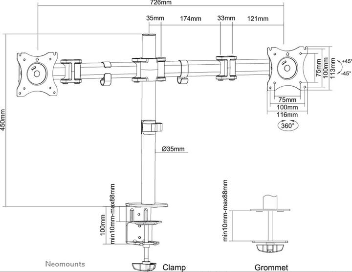 Image du produit Neomounts Support de table (Tables, 27.01")