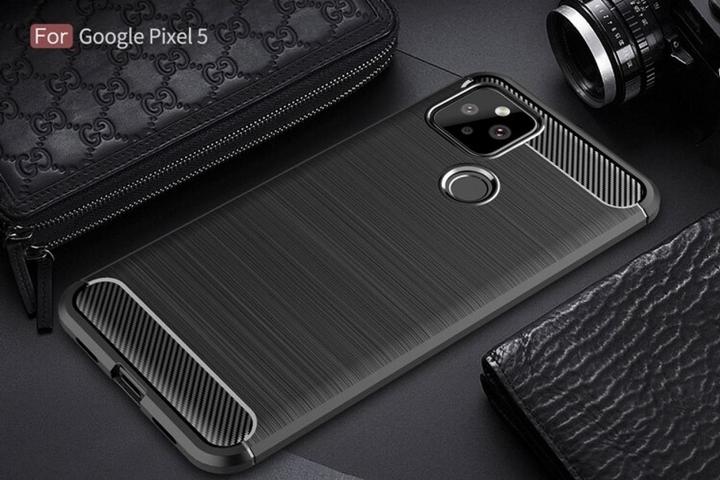 Produktbild Screenguard Google Pixel 5 Hülle Carbon Brushed Soft TPU (Google Pixel 5)
