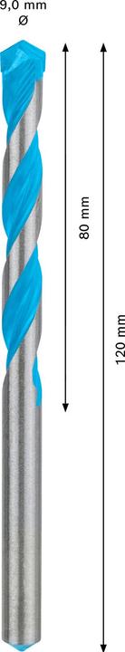 Produktbild Bosch Professional Zubehör EXPERT CYL-9 MultiConstruction Bohrer, 9 x 80 x 120 mm (9 Millimeter)