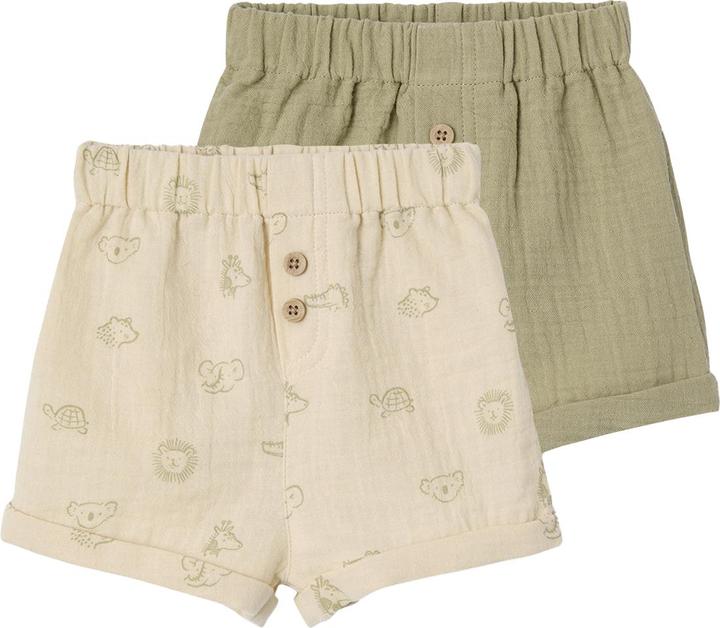 Actual product image Vertbaudet 2er-Pack Baby Shorts mit Dschungelmuster (68)