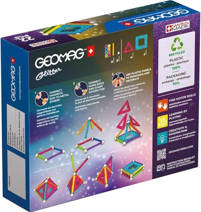 Actual product image Geomag GLITTER RECYCLED 22 parts