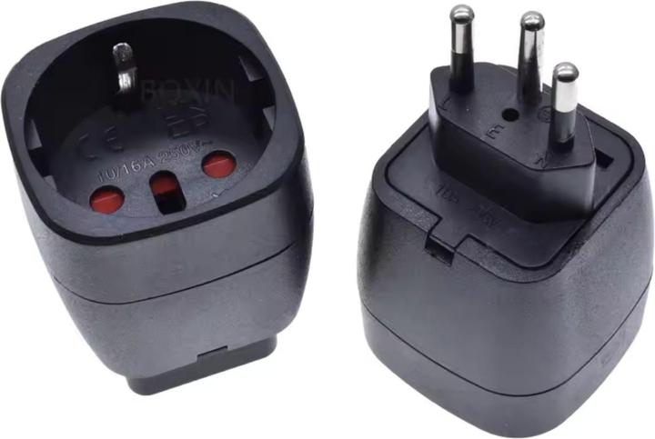 Actual product image Hermex Socket outlet adapter Schuko to Switzerland (Type 13, CEE 7/4)