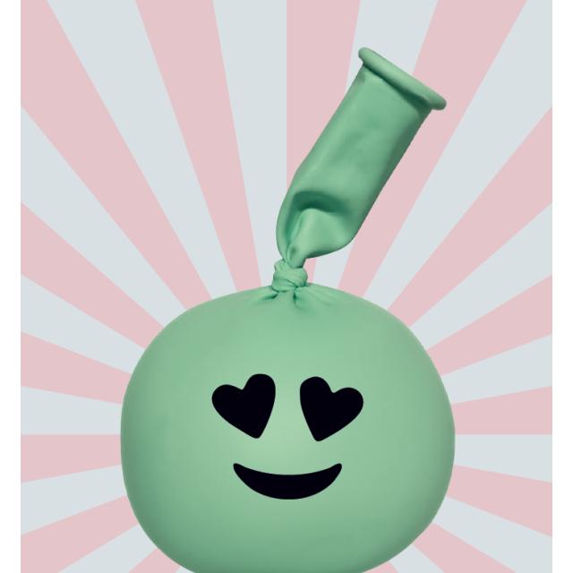 CreaDiva Balloon weight and anti-stress ball cuddly smiley green 200 grams