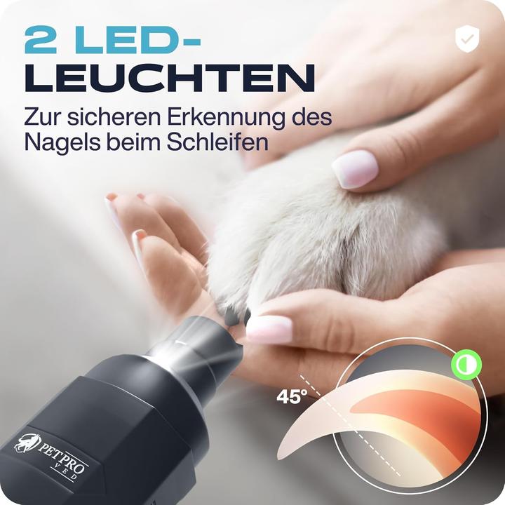 Produktbild Petproved Elektrischer Krallenschleifer für Hunde mit LED-Licht (Hund)