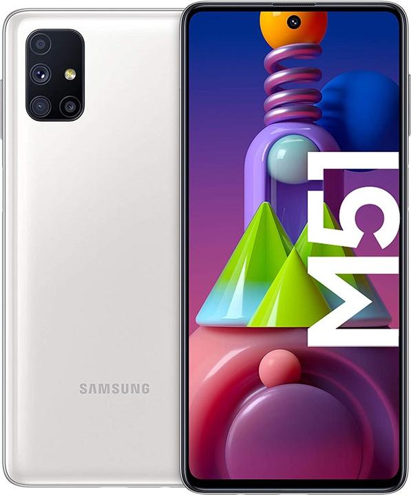Produktbild Samsung Galaxy M51 EU (128 GB, White, 6.70", Dual SIM, 64 Mpx, 4G)