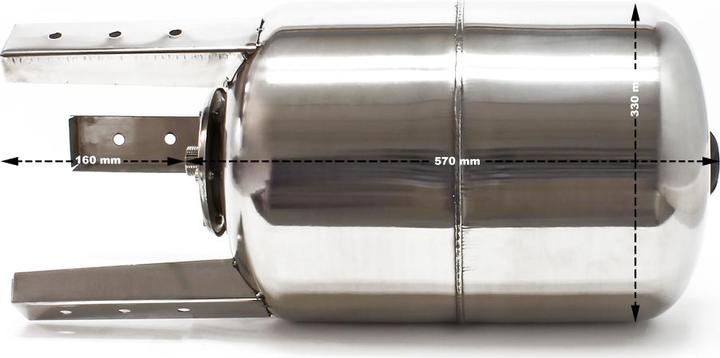 Produktbild Wiltec Edelstahl 50L Membrankessel Hauswasserwerk Ausdehnungsgefäss vertikal (Hauswasserpumpe)