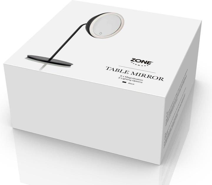 Image du produit Zone Denmark Zone Miroir cosmétique Ø 18 cm Noir (18 x 18 x 34 cm)