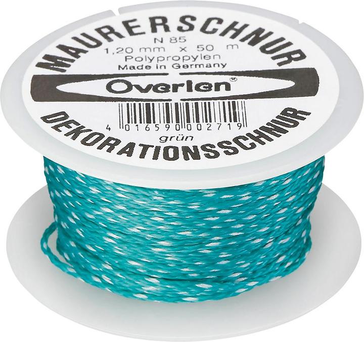 Produktbild HP Autozubehör Maurerschnur Länge 50 m Ø 1,2 mm 25 kg Polypropylen grün/weiss (50 m)