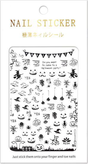 Immagine prodotto Nagellack24 Nail Art Sticker Autoadesivo Argento Halloween (Argento)