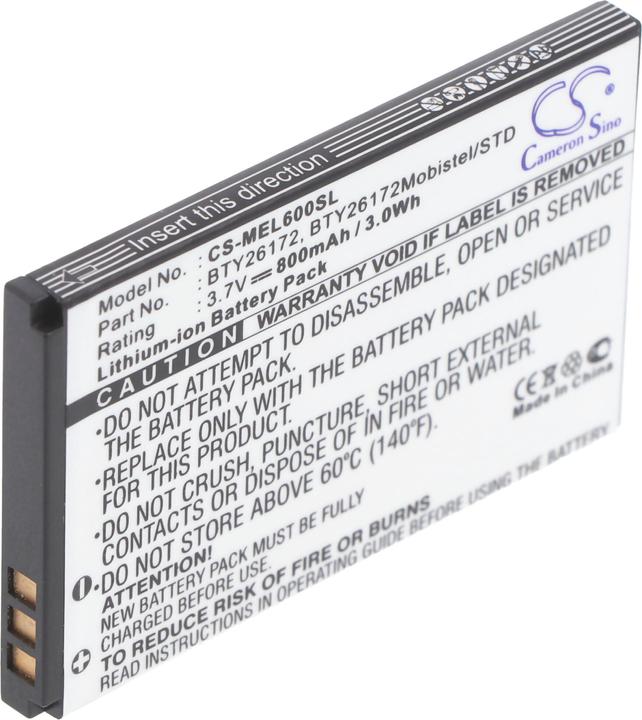Actual product image XCell Akku passend für den Emporia EL600 Akkutyp BTY26172 Mobistel Elson EL600, 52x34x4,5mm