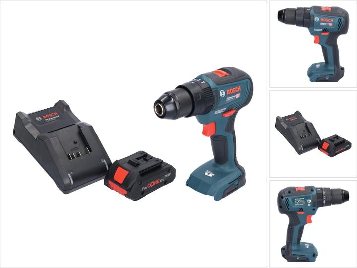 Immagine prodotto Bosch Professional Bosch GSB 18V-55 Trapano a percussione a batteria professionale 18 V 55 Nm Brushless + 1x Batteria (Batteria ricaricabile)