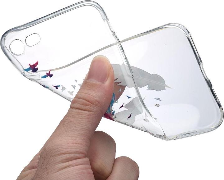 Produktbild König Design Henna Cover für Apple iPhone 6 / 6s Case Schutz Hülle Rahmen Silikon Federn Bunt (Apple iPhone 6)