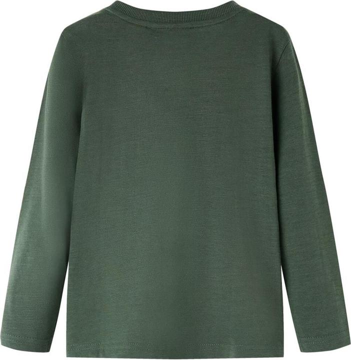Immagine prodotto VidaXL Camicia a maniche lunghe da bambino verde scuro 128,Materiale: 100 (128)