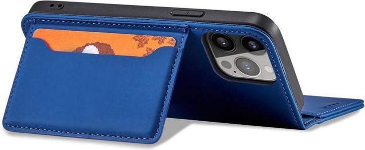 Produktbild Hurtel Magnet Card Case Case for Samsung Galaxy S22 Ultra Cover Card Wallet Card Holder Blue (Samsung Galaxy S22 Ultra)