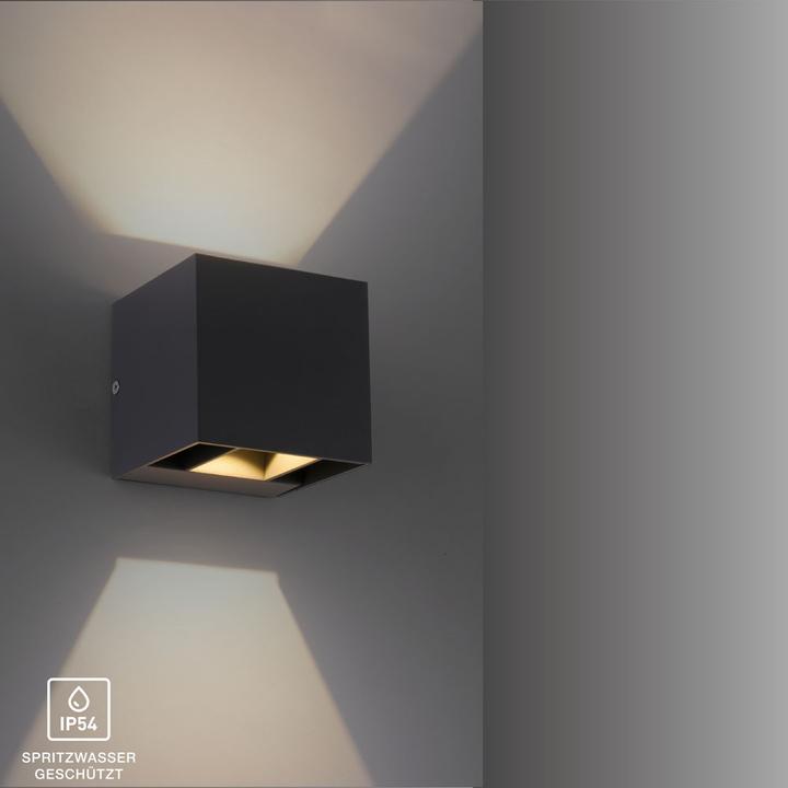 Actual product image Selltec Outdoor wall light LED CUBE (700 lm, E27, IP54)