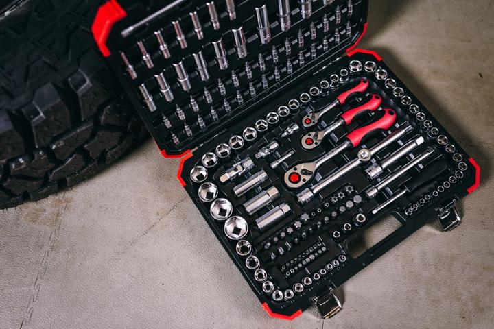 Actual product image Gedore Red red Socket set, 172-piece, With reversible ratchet, ratchets, sockets and bit set (20 mm, 10 mm, 8 mm, 9 mm, 30 mm, 27 mm, 15 mm, 25 mm)