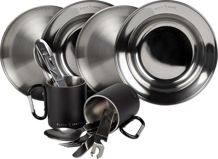 Produktbild Black Snake flacher Teller, tiefer Teller, Besteck, Tasse