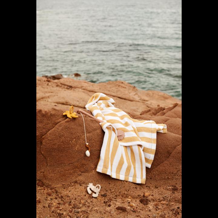 Actual product image Liewood Paco Poncho Stripe Yellow Mellow