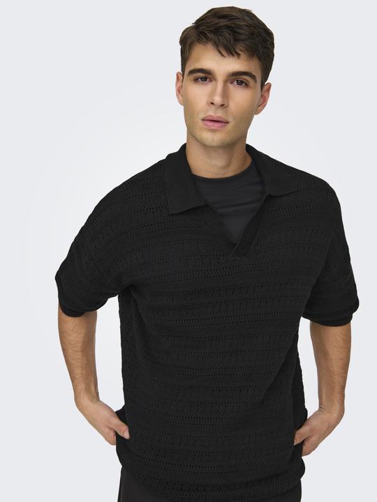 Actual product image Only & Sons Onsgrayson Ds 5 Chochet Polo Knit (L)