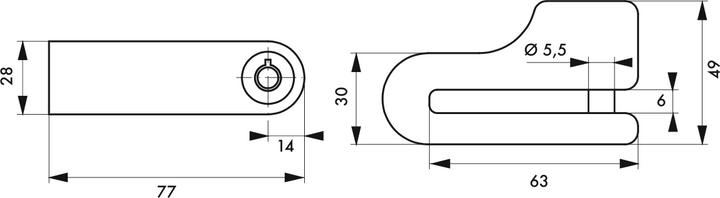 Produktbild Thirard Rollerschloss block mit Kabel 2 Schlüssel