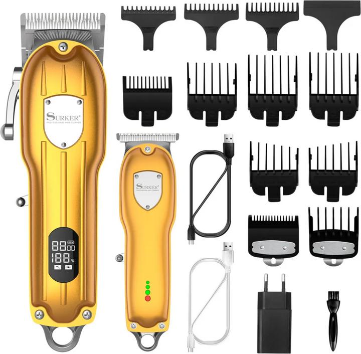 Image du produit Hatteker Kit de toilettage professionnel à LED pour coupe de cheveux