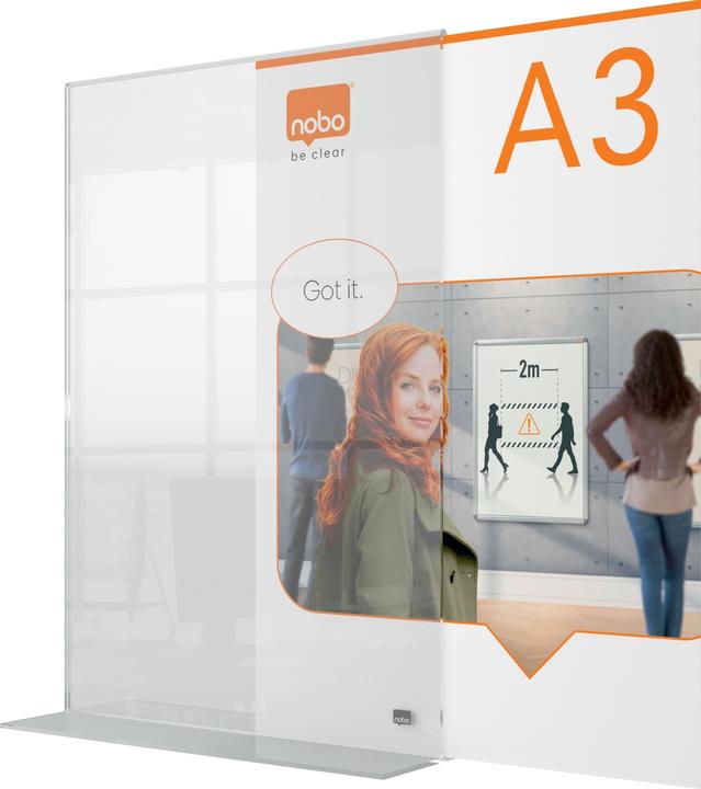 Produktbild Nobo Tischaufsteller Premium Plus Acryl (297 x 420 mm)