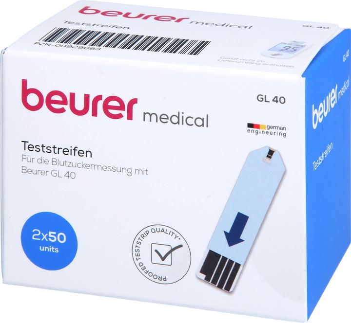 Actual product image Beurer GL 40 test strips (100 pcs.) (Test strips)