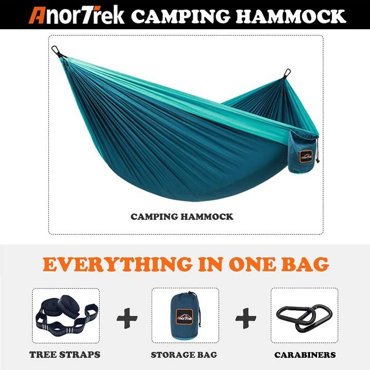 Produktbild AnorTrek Camping Hängematte mit Baumgurten (230 kg)