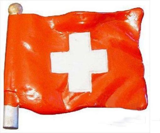 Produktbild Sellmer Magnet Swiss Flag 4,5cm, herziges Souvenir