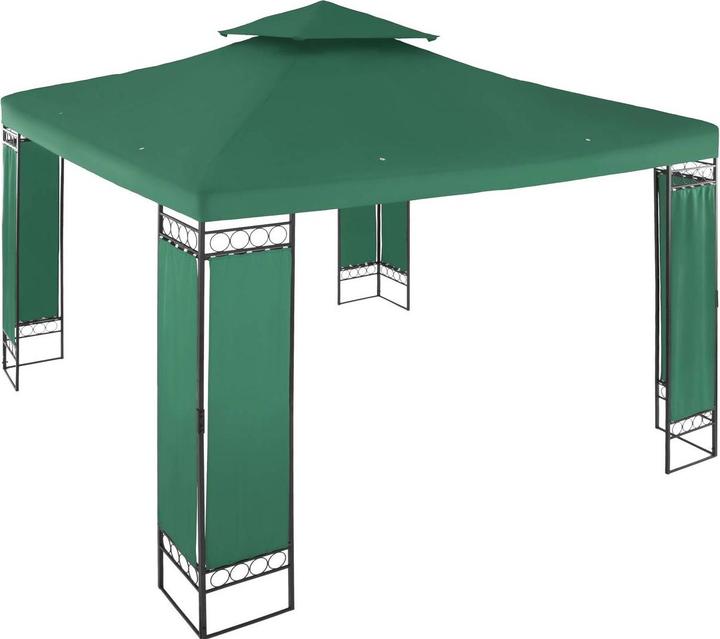 Actual product image Uniprodo Garden Pavilion - 3 x 3 m - 160 g/m² - dark green (294.50 cm, 294.50 cm)