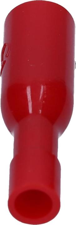 Produktbild Kalitec 10 Stück RHVR4 Rundsteckhülsen rot 0,5mm - 1,5mm² I isoliert I 4mm Durchmesser I 23mm lang I