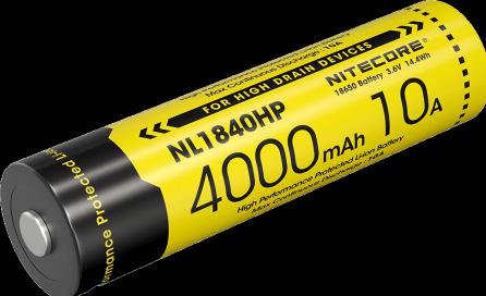 Produktbild Nitecore 18650 Li-Ion Akku, NL1840HP, 4000mAh, mit Schutzschaltung