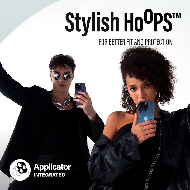 Produktbild PanzerGlass Hoops Transparent Lens Protector iPhone '24 6.1"/ 6.7" (1 Stück, Apple iPhone 16 Plus, Apple iPhone 16)