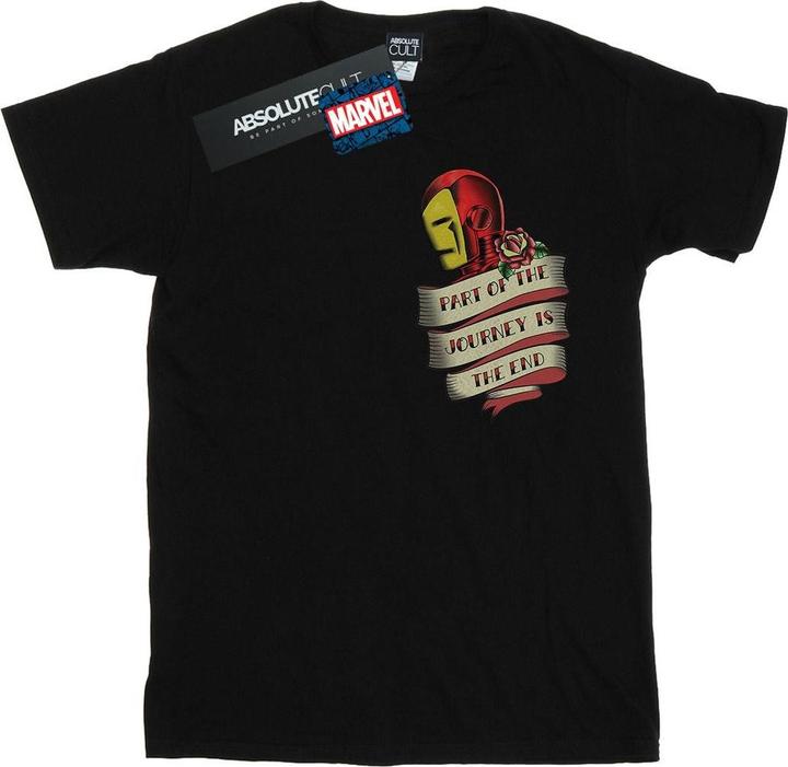 Iron Man Tattoo Journey Breast Print TShirt (4XL)