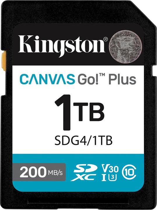 Immagine prodotto Kingston Card Canvas Go Plus SDG4 (1000 GB, SDXC, U3, UHS-I)