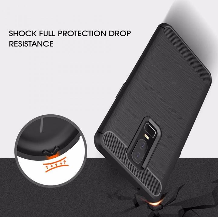 Productafbeelding Screenguard OnePlus 6 Cover Koolstof Geborsteld Zacht TPU (OnePlus 6)
