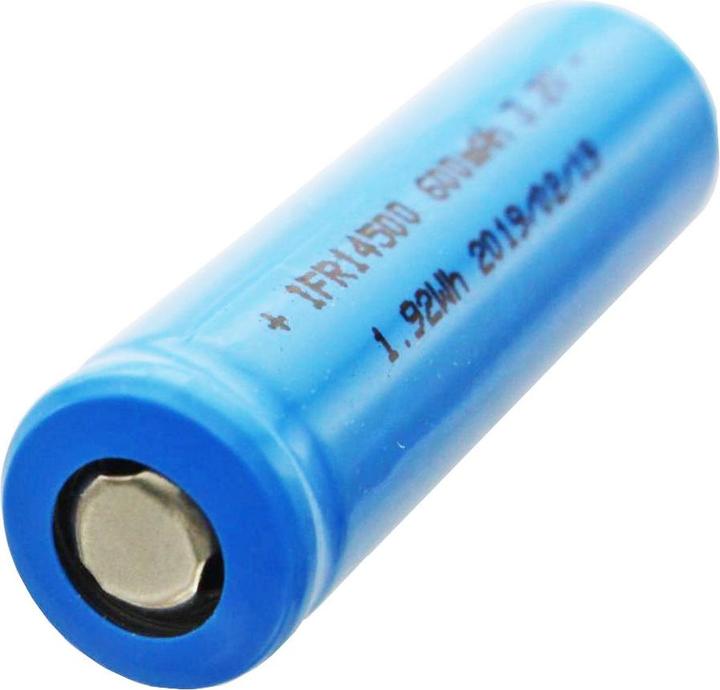 Immagine prodotto Solar Batteria IFR 14500 AA, Flat Top non protetta (1 pz., AA, 600 mAh)