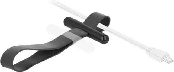 Actual product image Delock Cable Tie with Rubber Loop Black 2.6 cm x 15 mm (Plastic cable ties, 26 mm, 1 pcs.)