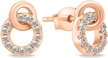 Produktbild Brilio Silver - Decent bronze earrings with zircons EA779R