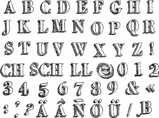 Actual product image Aladine Stamp Set "Alphabet