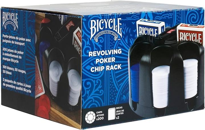 Actual product image Bicycle Poker set with rotating poker chip rack (200)
