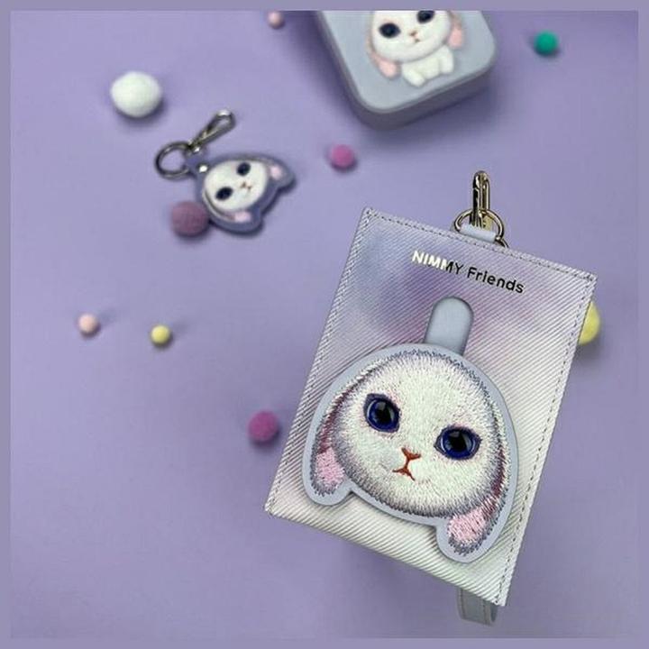 Actual product image iLike Nimmy card wallet purple Big Eyed Pet 2.0 Rabbit