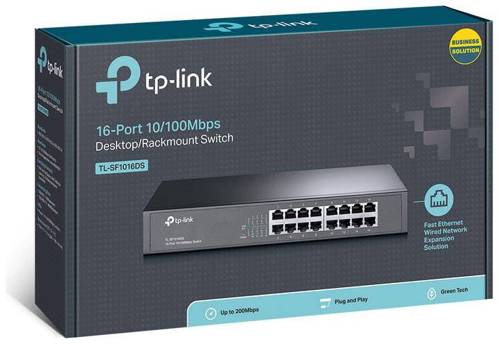 Actual product image TP-Link Tl-Sf1016ds (16 Ports)