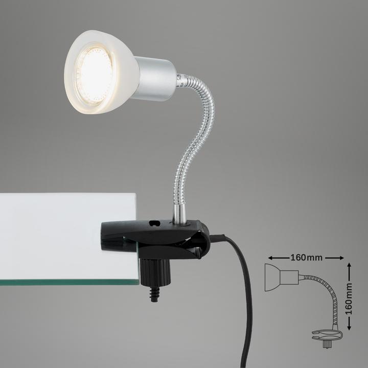 Produktbild Briloner LED Klemmleuchte, titanfarbig-weiss, 1xLED/GU10/3W (250 lm, GU10)