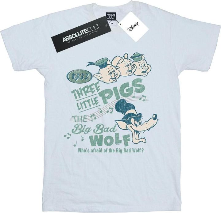 Disney Three Little Pigs Who's Afraid Of The Big Bad Wolf TShirt (5XL)